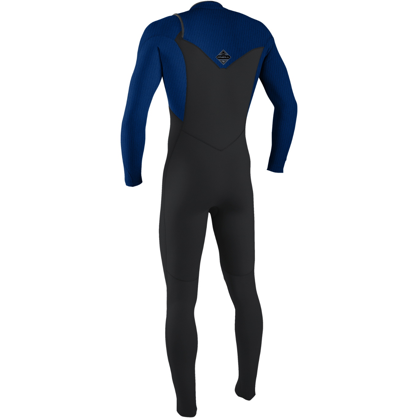 2026 O'Neill Mens Hyperfreak+ 4/3mm Chest Zip Wetsuit 5344 - Tempered Steel / Twilight Blue